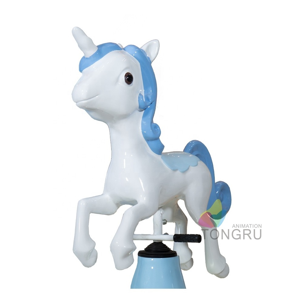 TONGRU Coin operated 3 players horse carousel game machine amusement park kiddie ride mini carousel