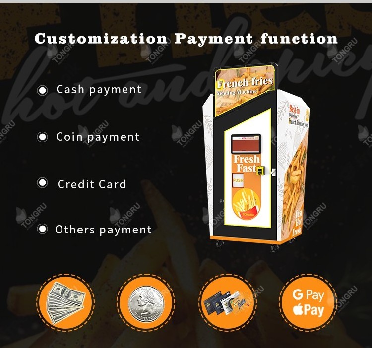 Commercial electric small potato cutter french fry making machine hot food automatic french fries vending machine