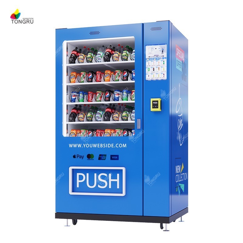 soda fountain drink vending machines retail item 24 hours self-service fully automatic snack vending machine for food and dr