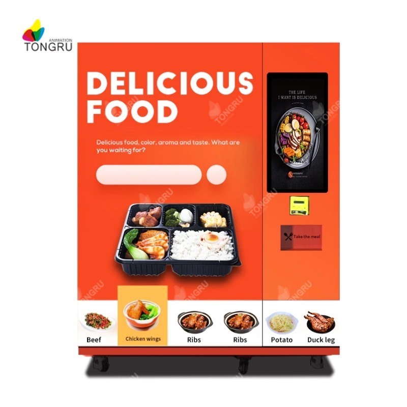 Automatic Bento Premade Lunch Box Vending Machines Breakfast Meal Dumpling Hot Fast Food Box Lunch Vending Machine