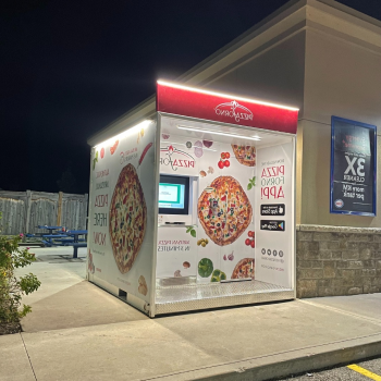 Outdoor Business Self-service Fast Food Making Machine hot pizza kiosk Fully Automatic Pizza Vending Machines