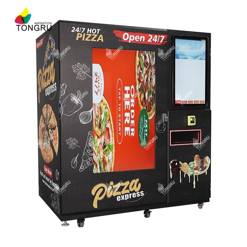 Delicious Pizza Vending Machine Big Touch Screen Automatic In Station Subway Hot Food Pizza Vending Machine