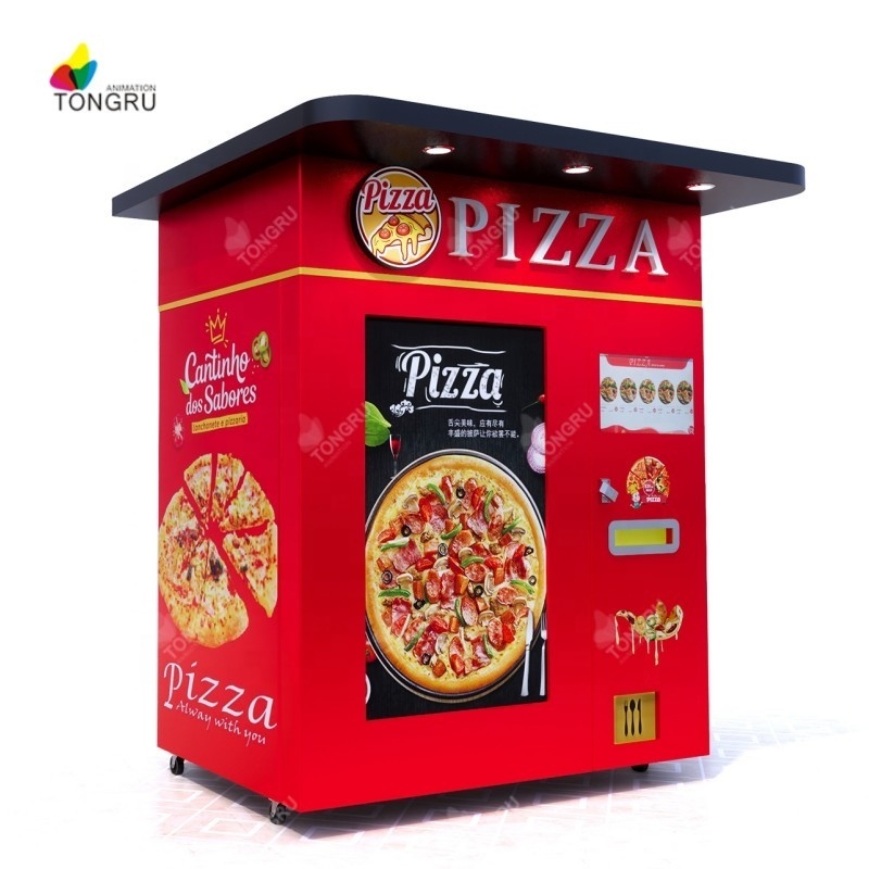 Indoor hot food frozen commercial vending machine automatic smart pizza vending machine