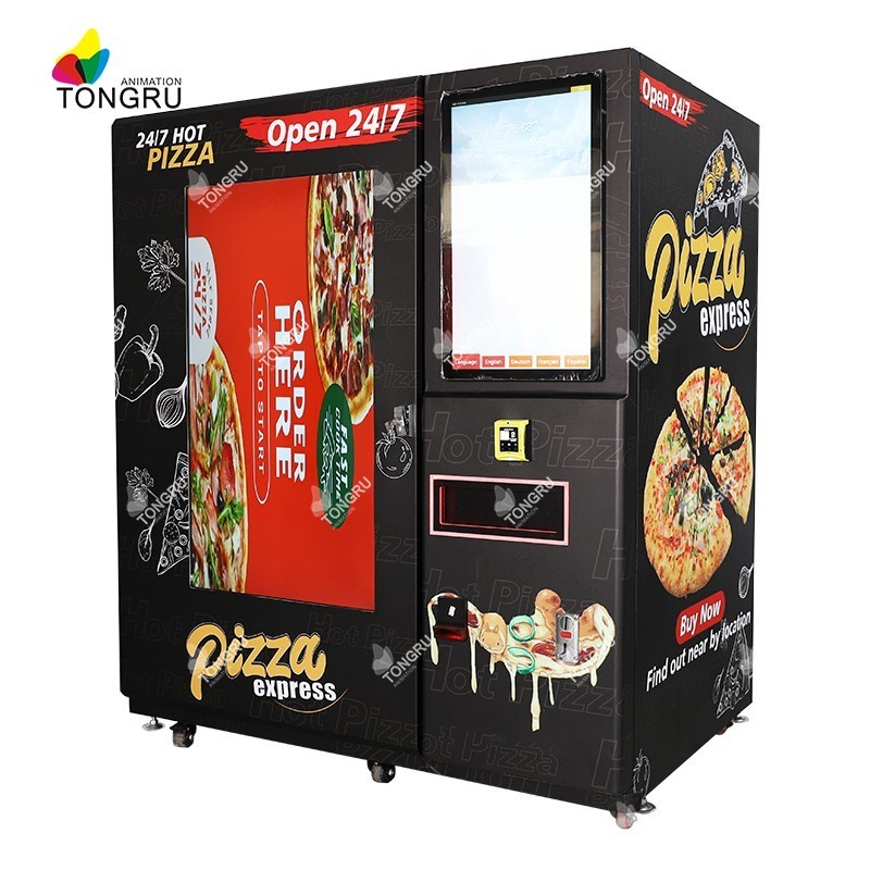 Delicious Pizza Vending Machine Big Touch Screen Automatic In Station Subway Hot Food Pizza Vending Machine