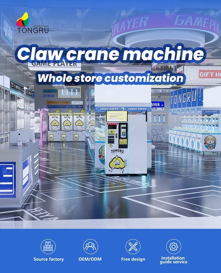 Coin Operated Arcade Doll Machine Claw Crane Grabber Prize Out Gift Game Mini Toy Catcher Vending Machine