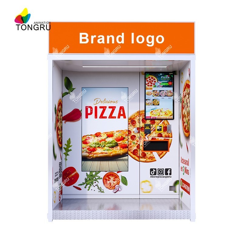 24/7 Self-Service distributeur a pizza making machine outdoor Heating Fast Food automatic pizza vending machine