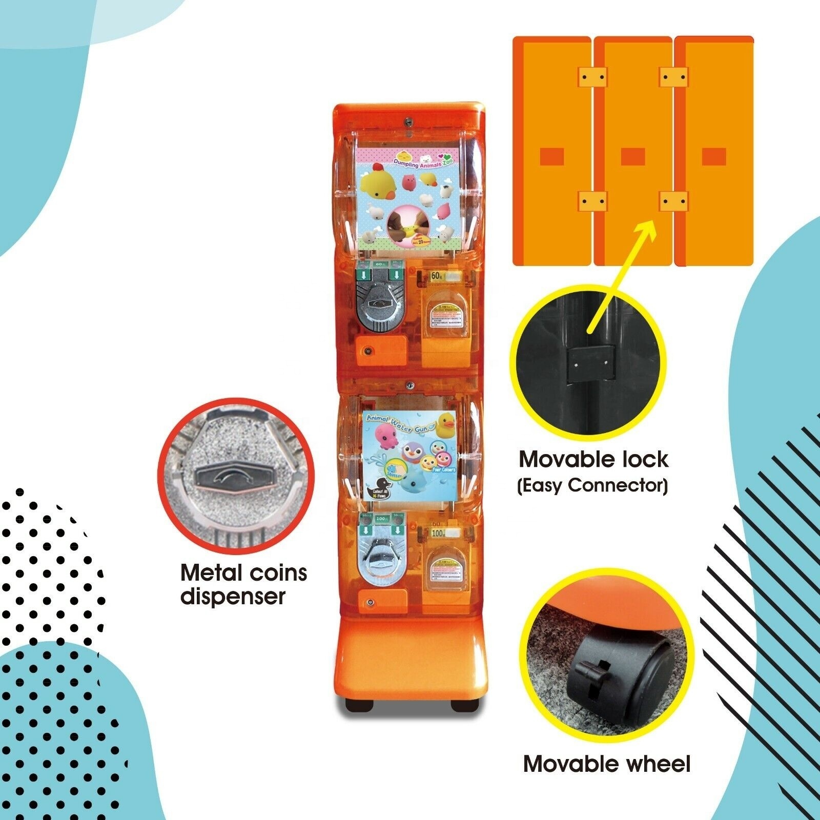 Factory Price Coin-operated Gacha Machines Amusement Park Egg Twisted Gashapon Machine Capsule Toy Vending Machine