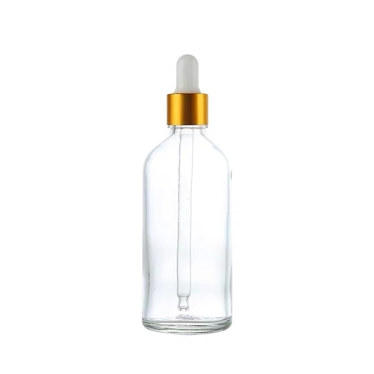 Skin care cosmetics bottles for essential oil glass dropper bottles 50 ml glass clear wholesale