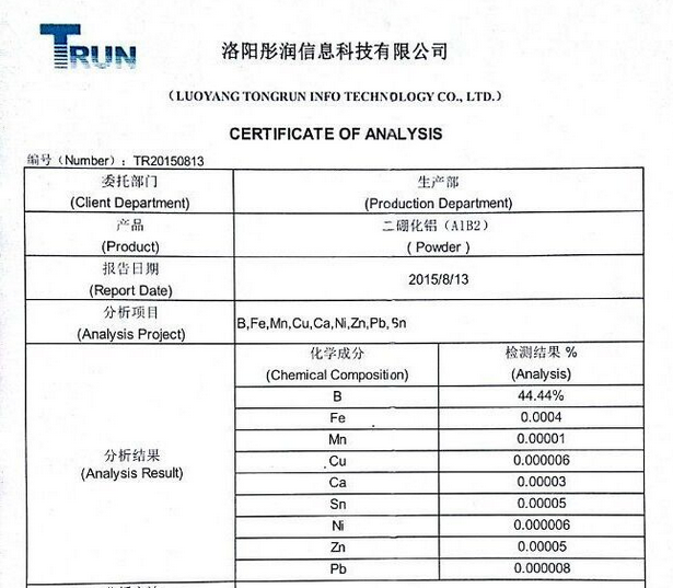 CAS 12041-50-8 Aluminium diboride AlB2 powder