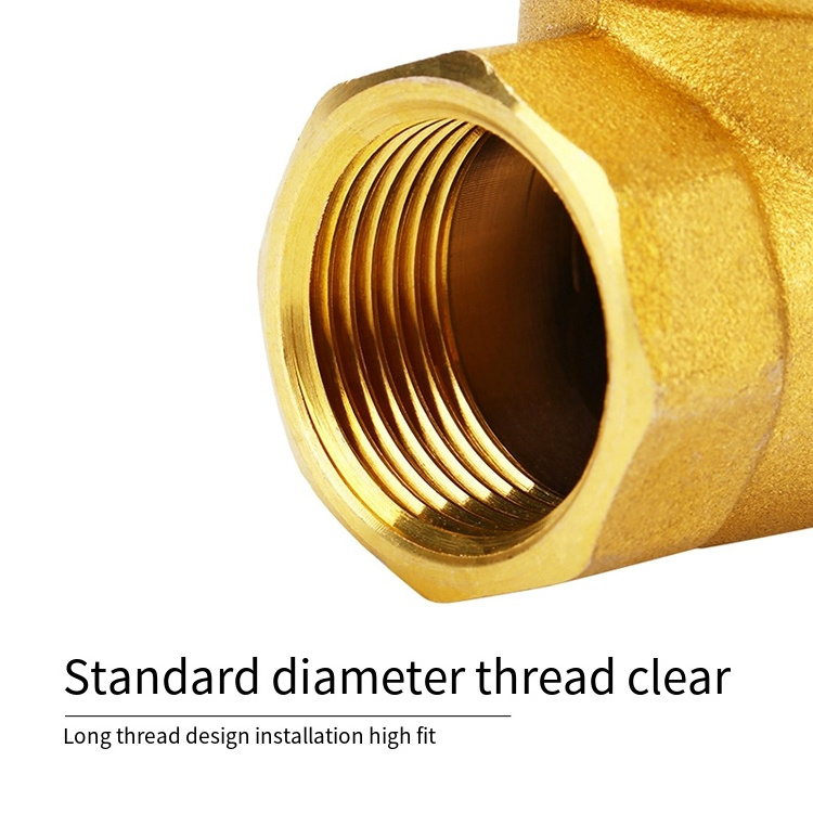 Sandblasted Thread Brass DN20 One-way Check Swing Start Metal Check Valve