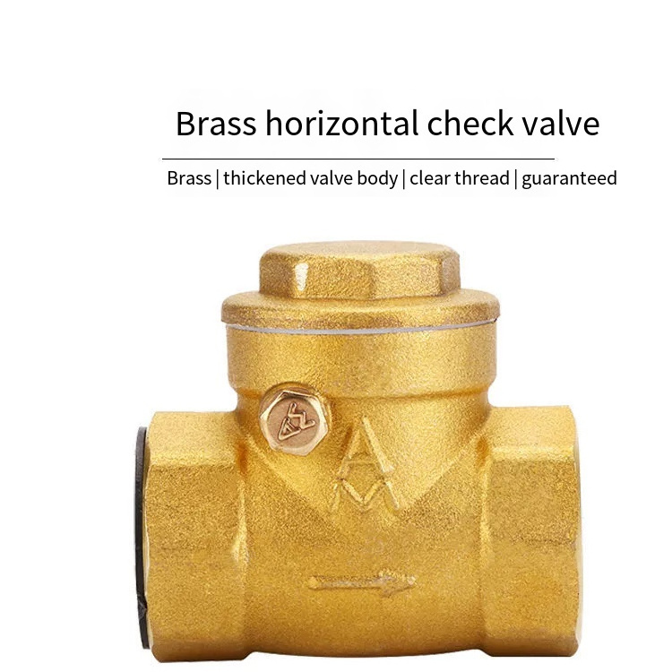 Sandblasted Thread Brass DN20 One-way Check Swing Start Metal Check Valve