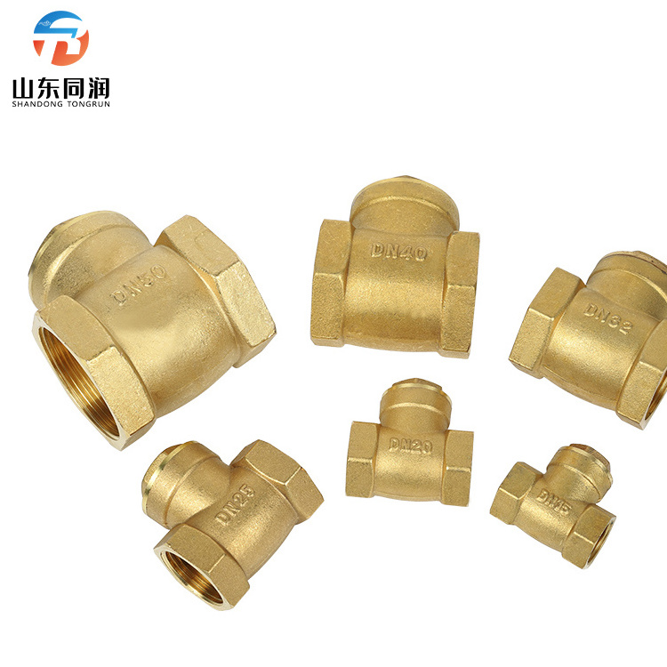 Sandblasted Thread Brass DN20 One-way Check Swing Start Metal Check Valve