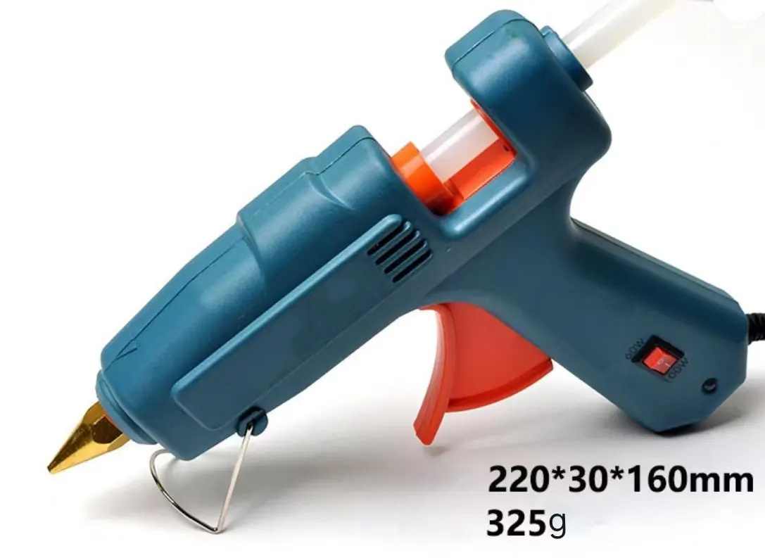 Industrial adjustable 60-100W electric glue gun hot melt large glue gun with switch indicator light hot glue gun