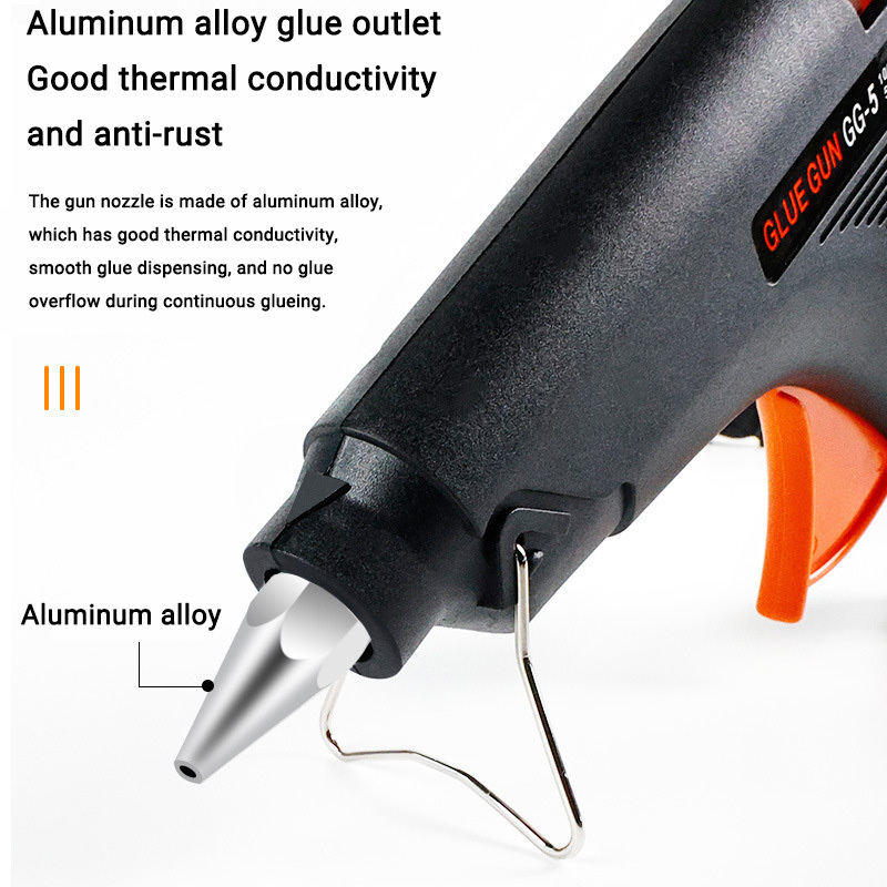 20W power heat capacity glue stick hot melt glue strip aluminum alloy nozzle hot melt glue gun