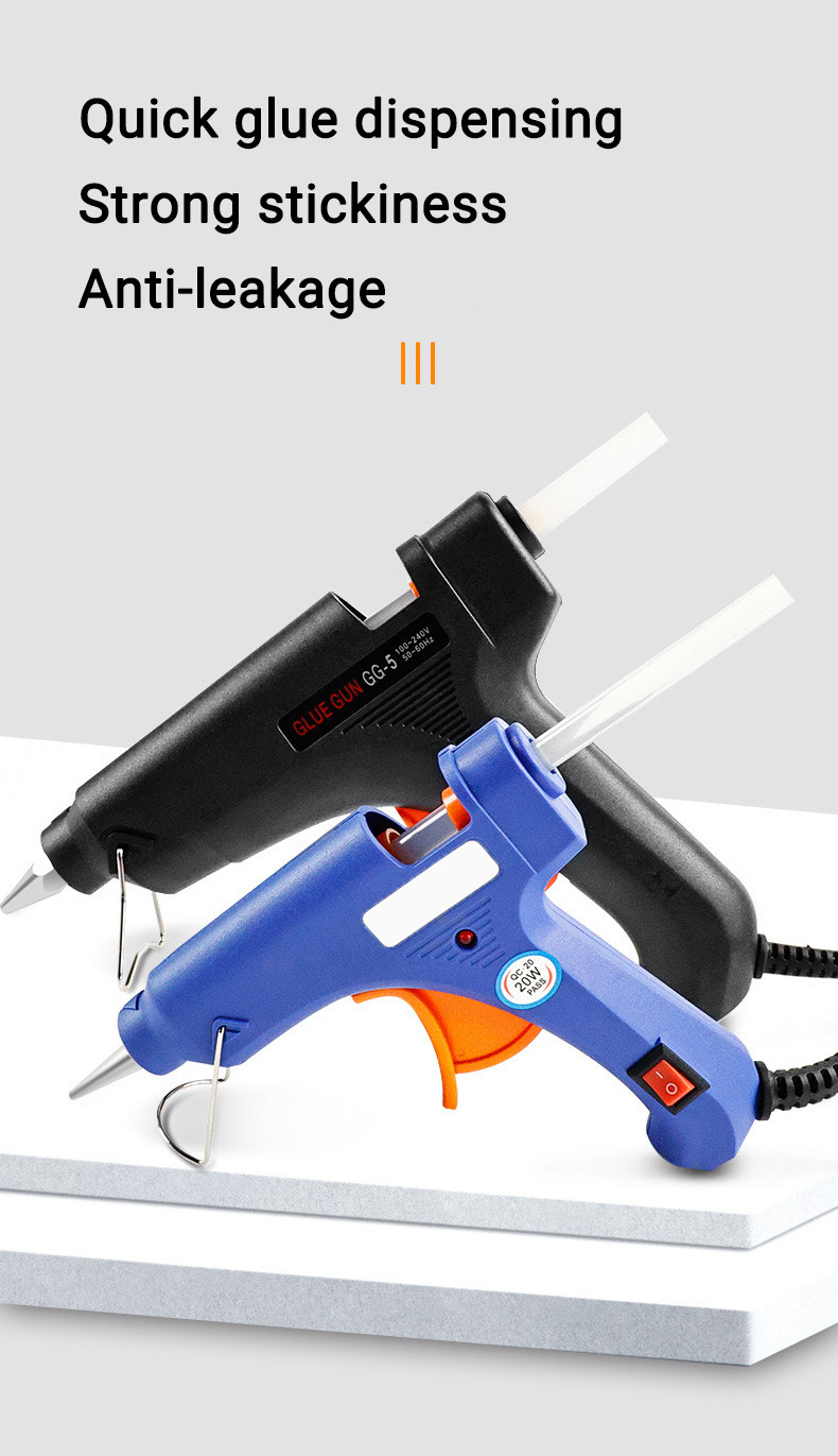 20W power heat capacity glue stick hot melt glue strip aluminum alloy nozzle hot melt glue gun