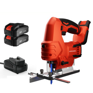 Power Tools Working Jig Saw 20V Li-ion Battery Rechargeable Electric Cordless Wood Lithium Metal and Wood Saw  20 Mm Jig Saw