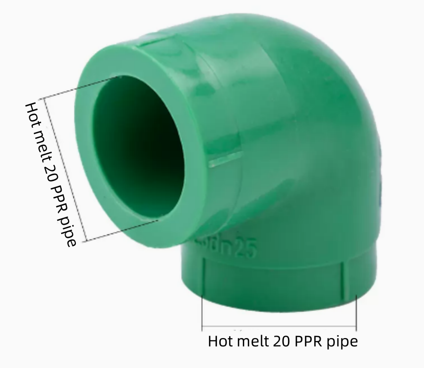 Customization 20MM 25MM Plumbing Materials PPR Pipes 90 Degree Elbow PPR Pipe Fittings