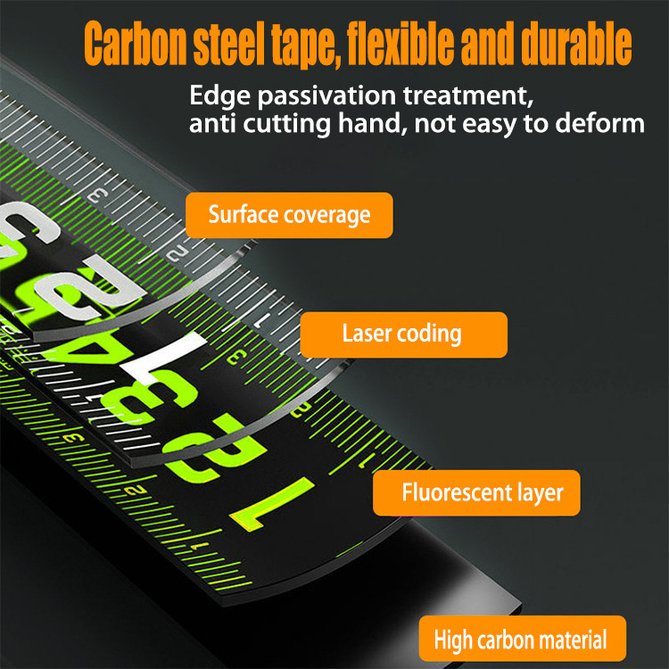 Construction telescopic ruler New stainless steel tape measure measuring tool diameter tape measure