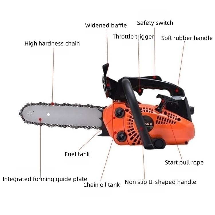 Customized Size Supplier Gasoline Chain Saw Petrol Chainsaw for Wood Cutting