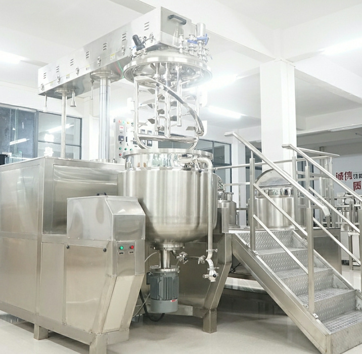 Cosmetics Manufacturing Industrial Snail Slime Emulsifier Vacuum Homogenizer Mixer Beauty Cream Manufacturing machine