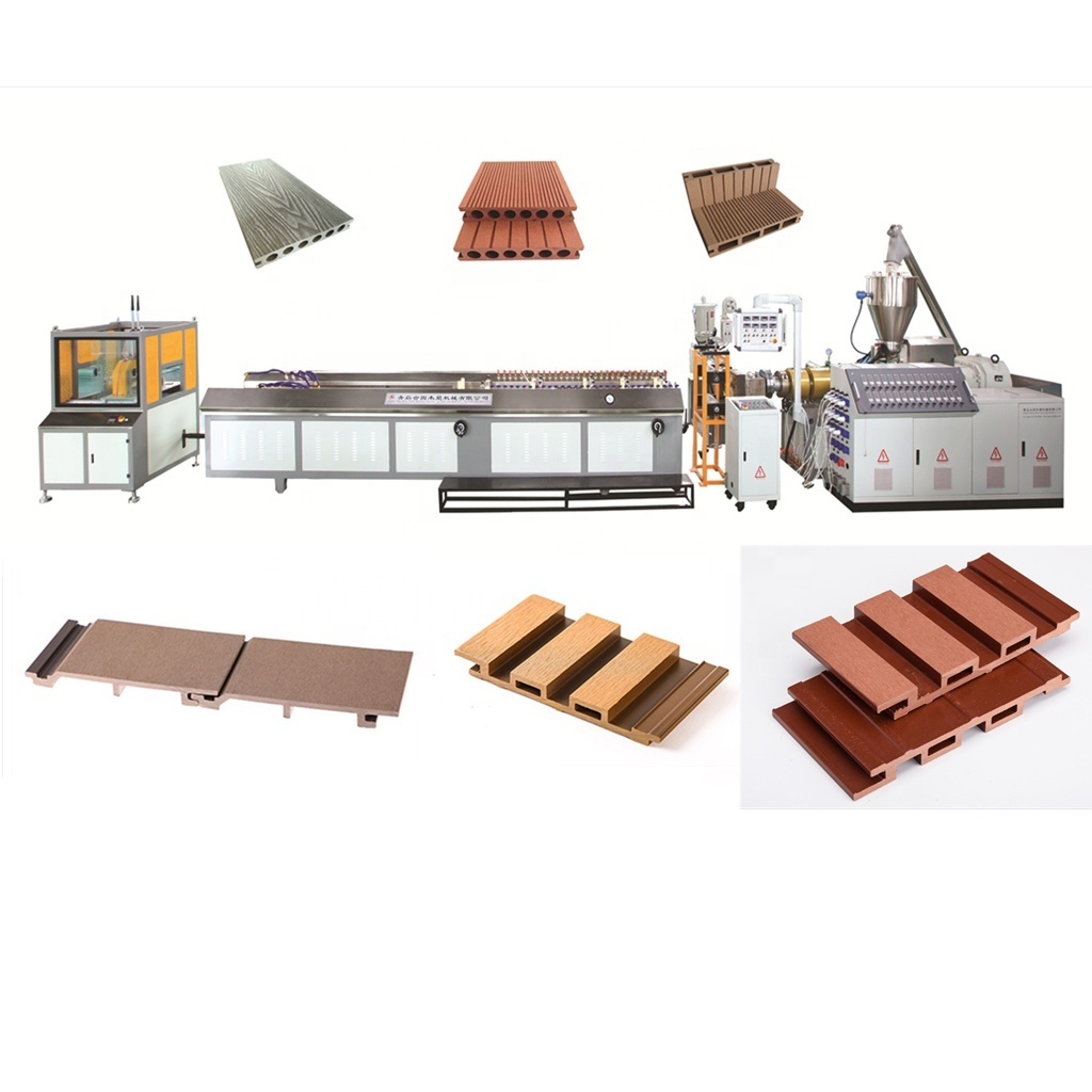 WPC  Wood Plastic Composite Machine For Making Fence Decking Floor Pallet Extrusion Line Machine