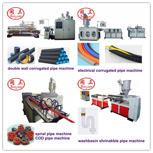 high speed PP PE single wall double wall corrugated pipe manufacture extruder making machine DWC corrugated pipe making machine