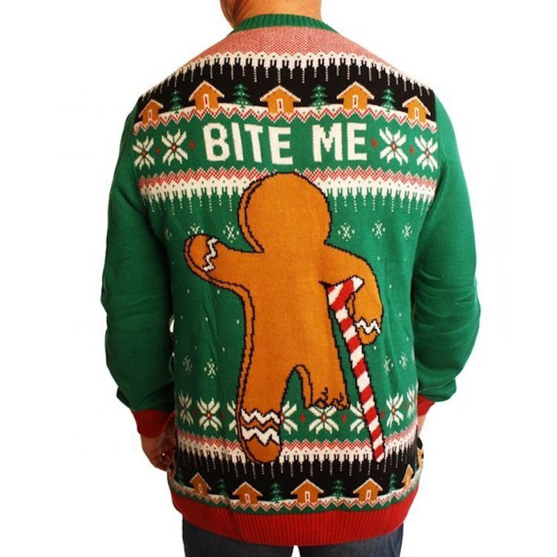 Men Knitted Acrylic Vintage Ugly Christmas Sweater Manufacturer Custom 2024 Holiday Christmas Pullover Sweater For Adults