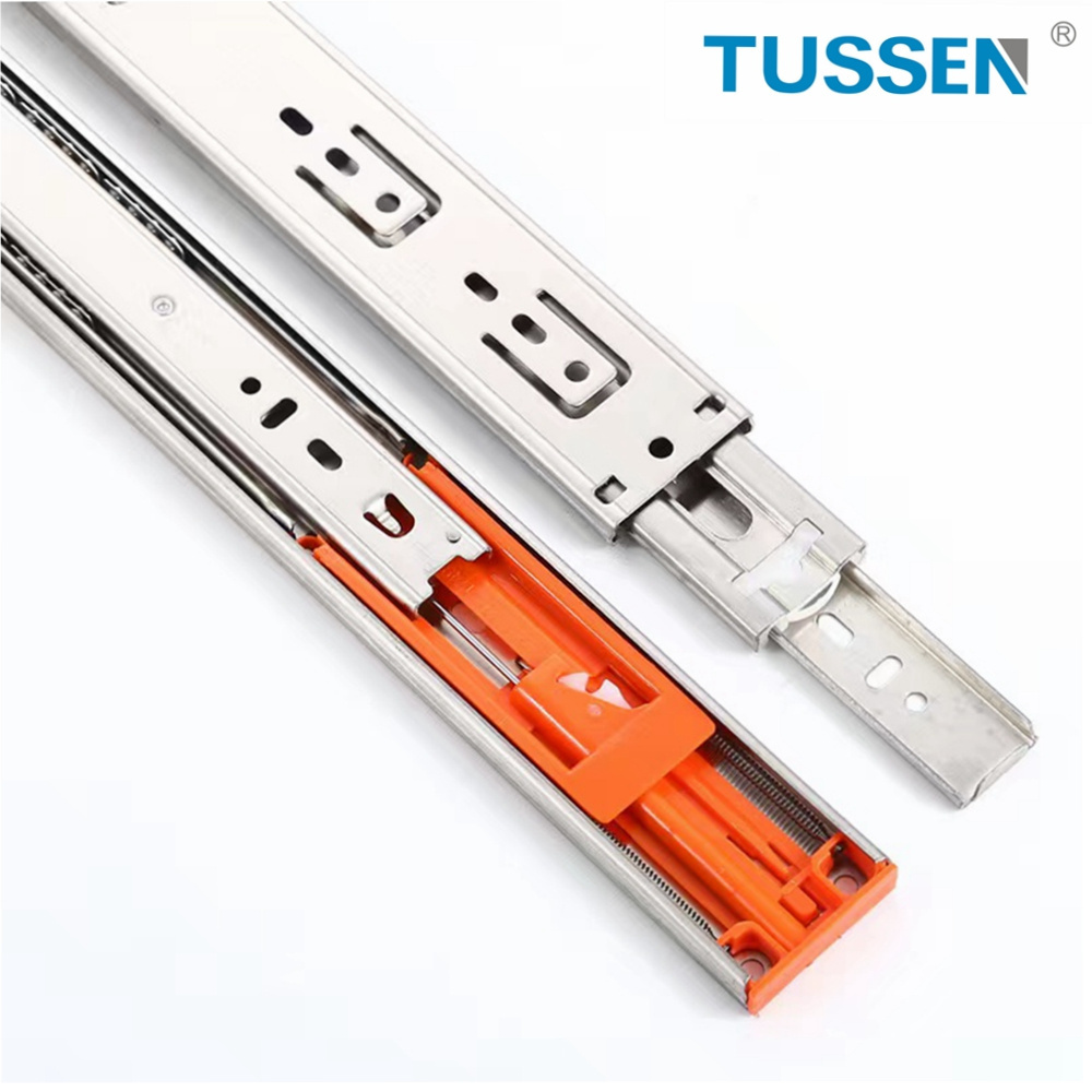 Kitchen Cabiner Drawer 45mm SS201 SS304 Heavy Duty Ball Bearing Stainless Steel Drawer Slides