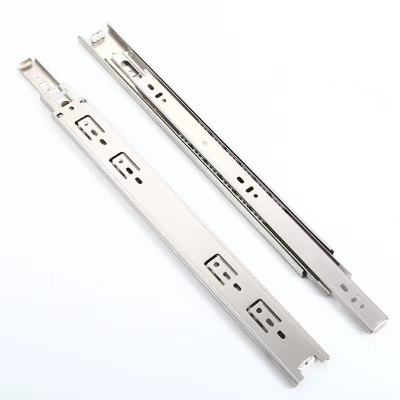 45 mm 3-folds Full Extension Ball Bearing Slide Heavy Duty Stainless Steel Drawer Slides for Cabinetry