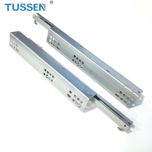 Jieyang TUSSEN 2 Fold Damper Channel Sliders Locking Hidden Telescopic Rails Soft Close Undermount Concealed Drawer Slide