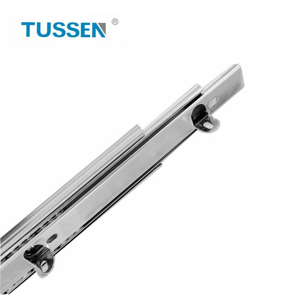 Jieyang Industrial TUSSEN Heavy Duty Cabinet Slide Soft Close Hook Telescopic Rails Ball Bearing Smooth Drawer Slide with Hook