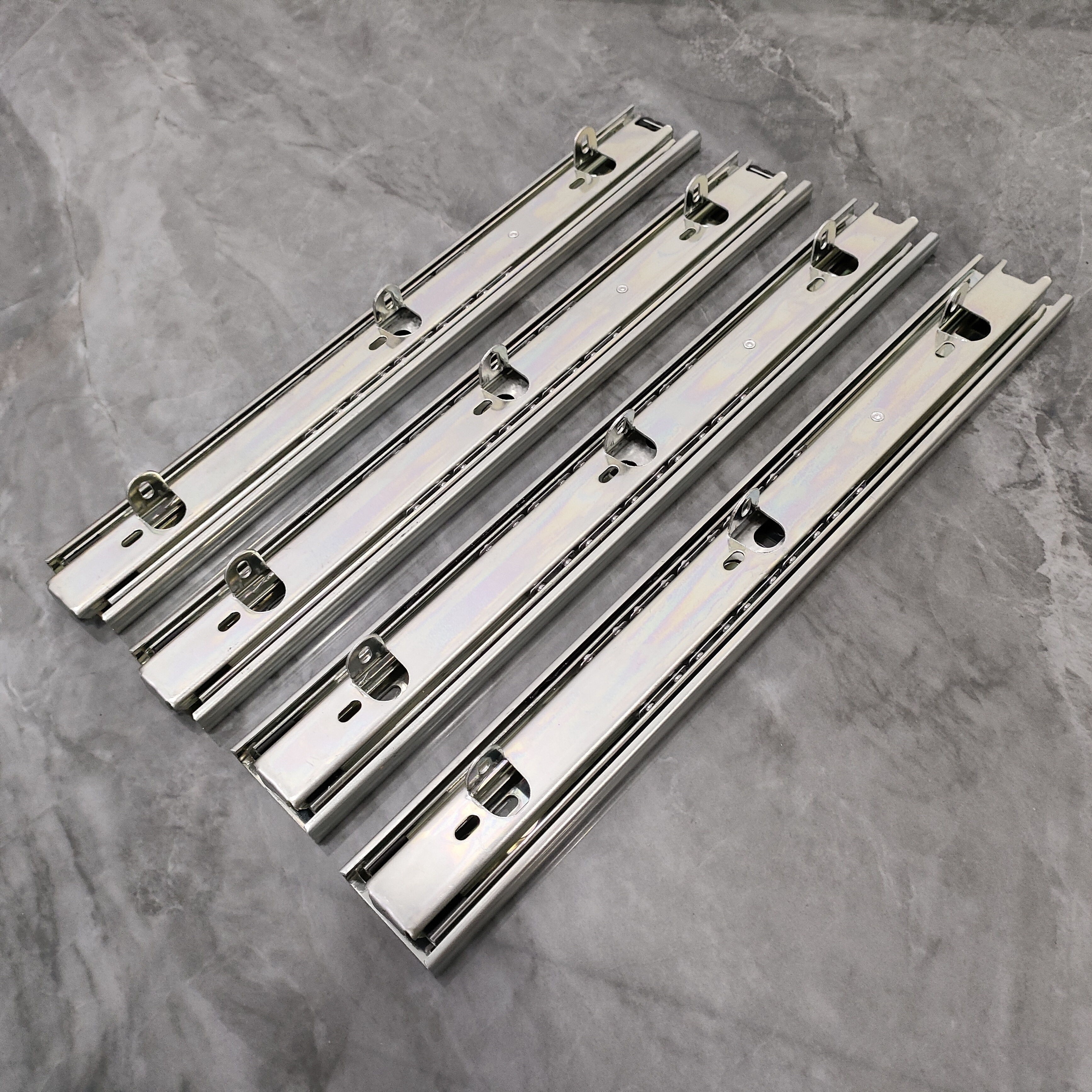 TUSSEN Full Extension Bottom Mount Drawer Slides Heavy Duty Ball Bearing Channel Rail with Hooks