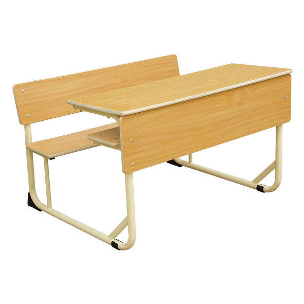 High Accuracy High Secondary School Cafeteria Furniture Double Tables Chairs Set For Students