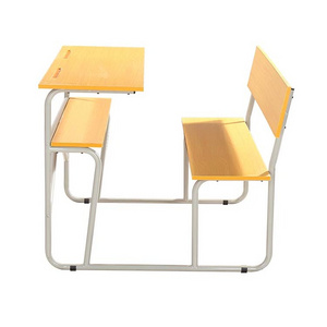 Adjustable School Furniture Double Size Desks Bench For Classroom Students