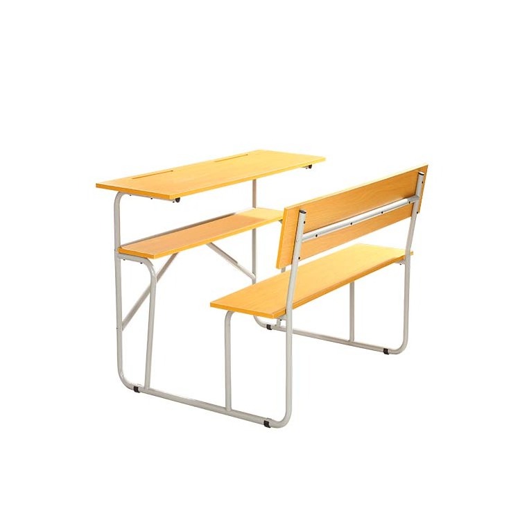 Adjustable School Furniture Double Size Desks Bench For Classroom Students