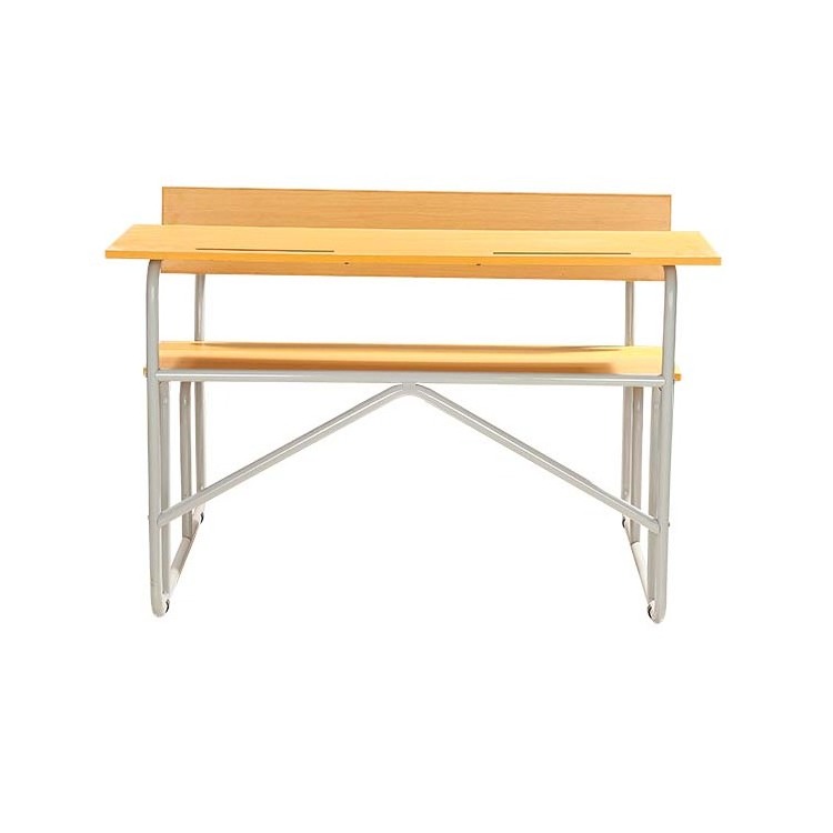 Adjustable School Furniture Double Size Desks Bench For Classroom Students