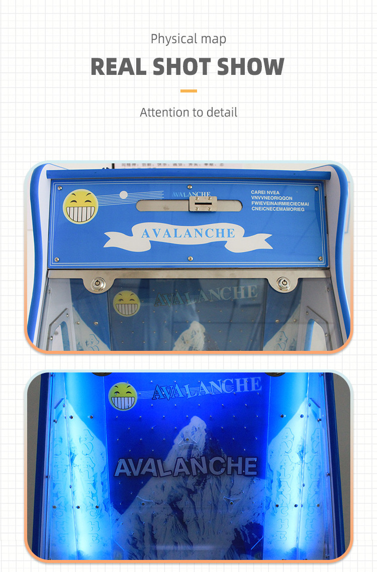 Profitable Avalanche Coin Pusher Skill Game Machine  Coin Pusher Board Game Toy Bonus Hole Coin Quarter Pusher Game Machine