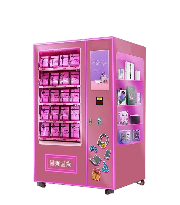 Mobile and portable large-scale vending machine for snacks and drinks with customizable appearance