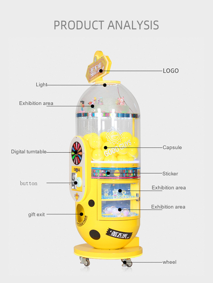 Popular Kids Toys/Capsule Vending Machine Coin Operated Gashapon Gumball Vending Machine