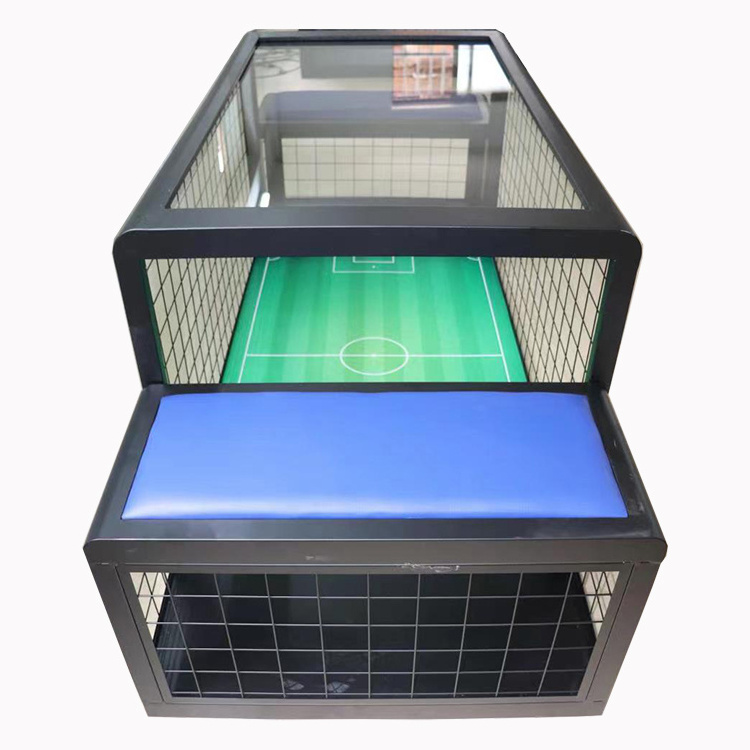 Indoor Double Sports Competition Amusement Facility Subsoccer 3 Table Football Game With Two Chairs