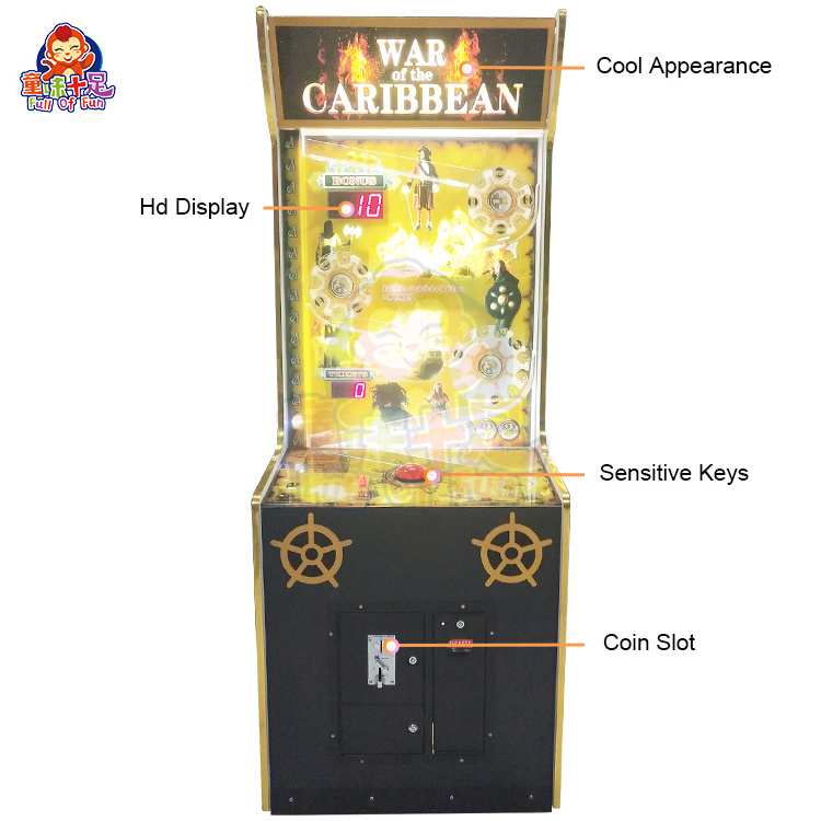 War Of The Caribbean Game Machine For Sale Push Coin Operated Redemption Ticket Game Machine