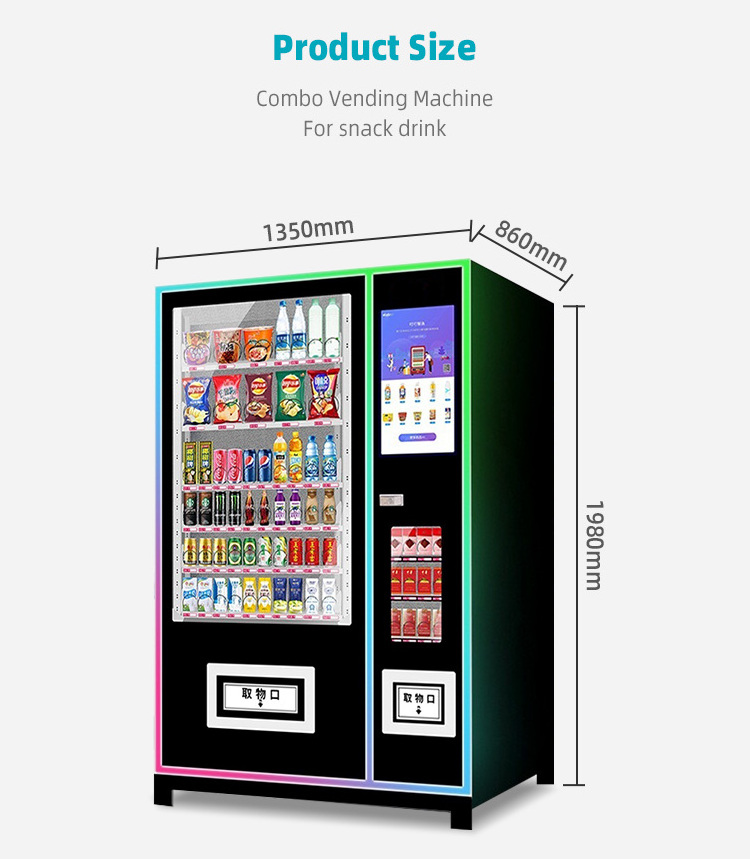 24 hours self-service soda vending snack smart maquina cold drink vending machines