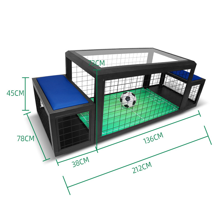 Indoor Double Sports Competition Amusement Facility Subsoccer 3 Table Football Game With Two Chairs