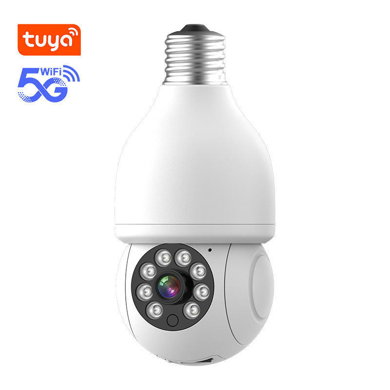 Newest 5G Waterproof Tuya Wifi Security CCTV Motion Tracking Two-way Audio Bulb Camera For Farm