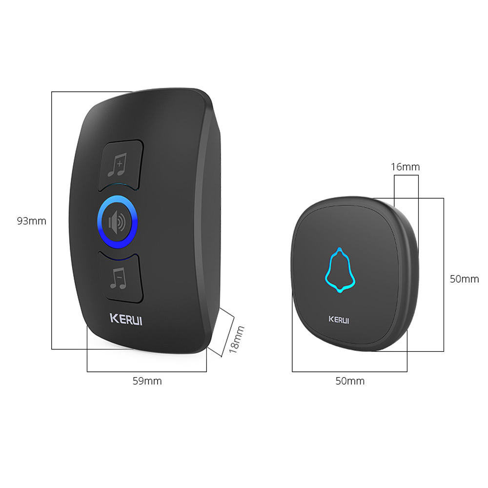 Hot selling Waterproof Smart Wireless Doorbell 32 Chimes 150m EU UK US Plug Long Range Wireless Doorbell