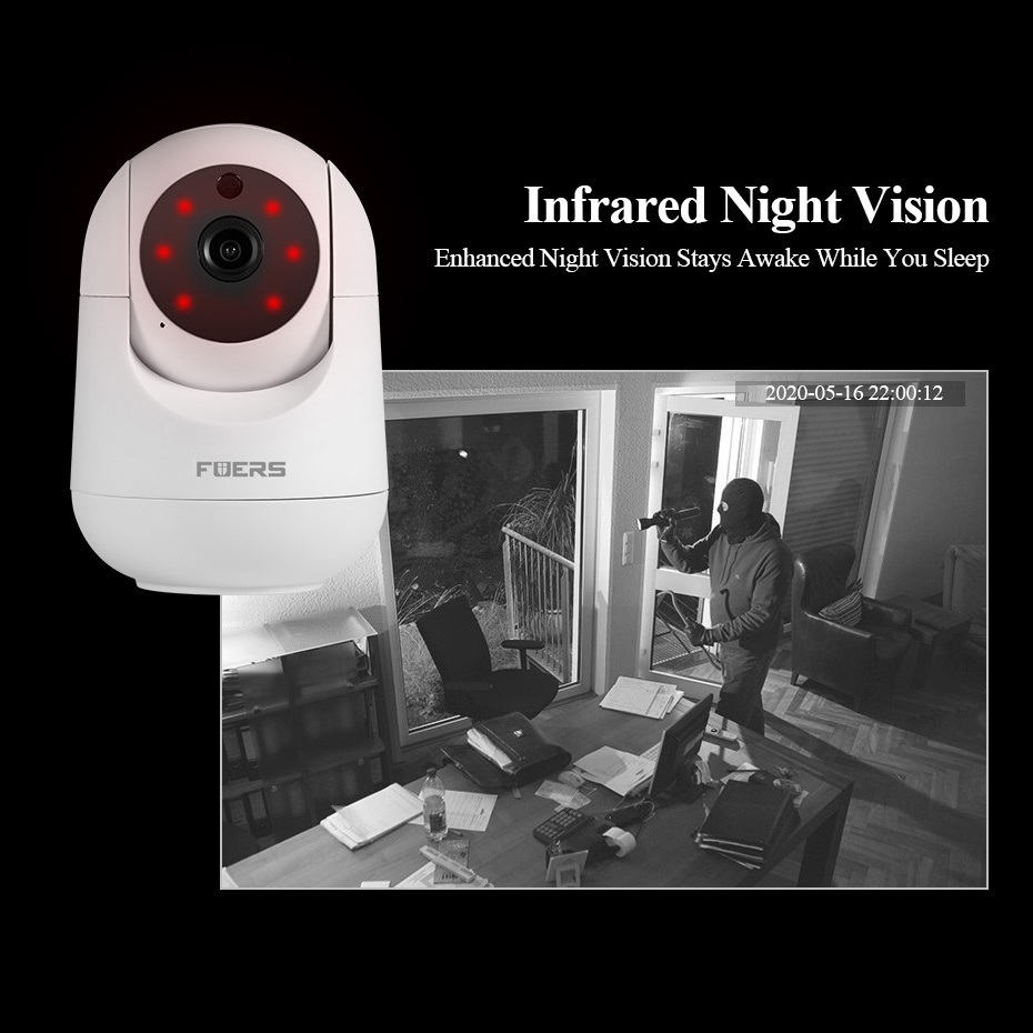 Good Quality Kerui 3MP Security IP Camera Tuya Camera Baby monitor Indoor Wireless 360 Degree Wireless Wifi Network Camera