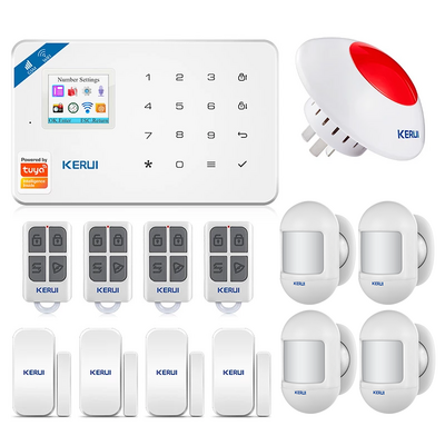 KERUI W181 Tuya Smart Home Burglar Alarm Siren Motion Detector  GSM WiFi Wireless Home Security Alarm System