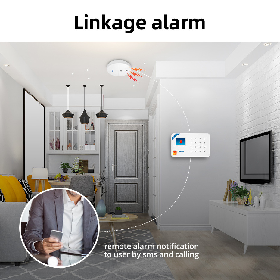 Wireless Smoke Detector 433MHZ 80dB Fire Sensor Alarm Loud Home Kitchen Security High Sensitive Stable Alarm System