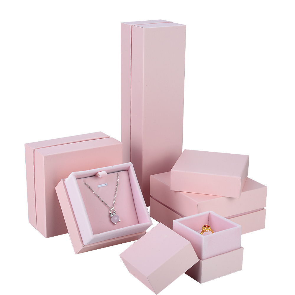 High Quality Custom Jewelry Box Velvet Plastic PC Style Gift Box for Rings Bracelets Bangles with Carton Packing