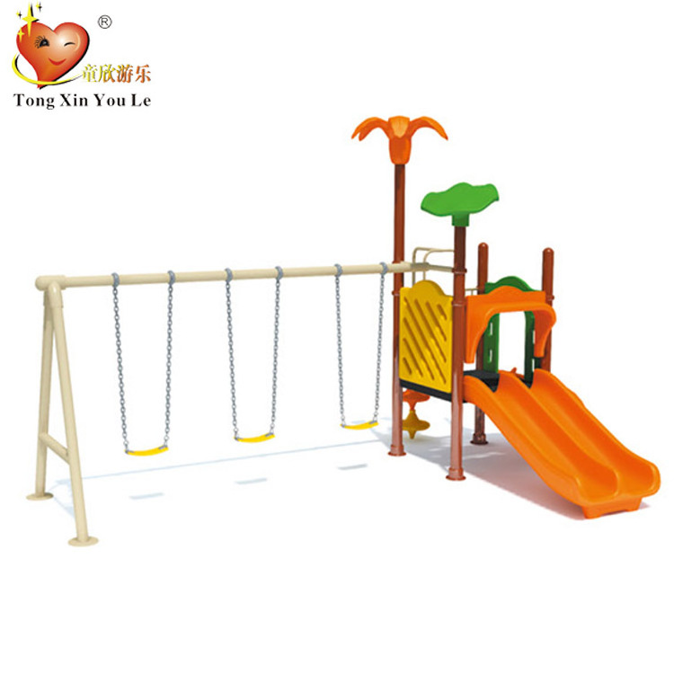 children park outdoor playground double seat kids outdoor swing set for wholesale